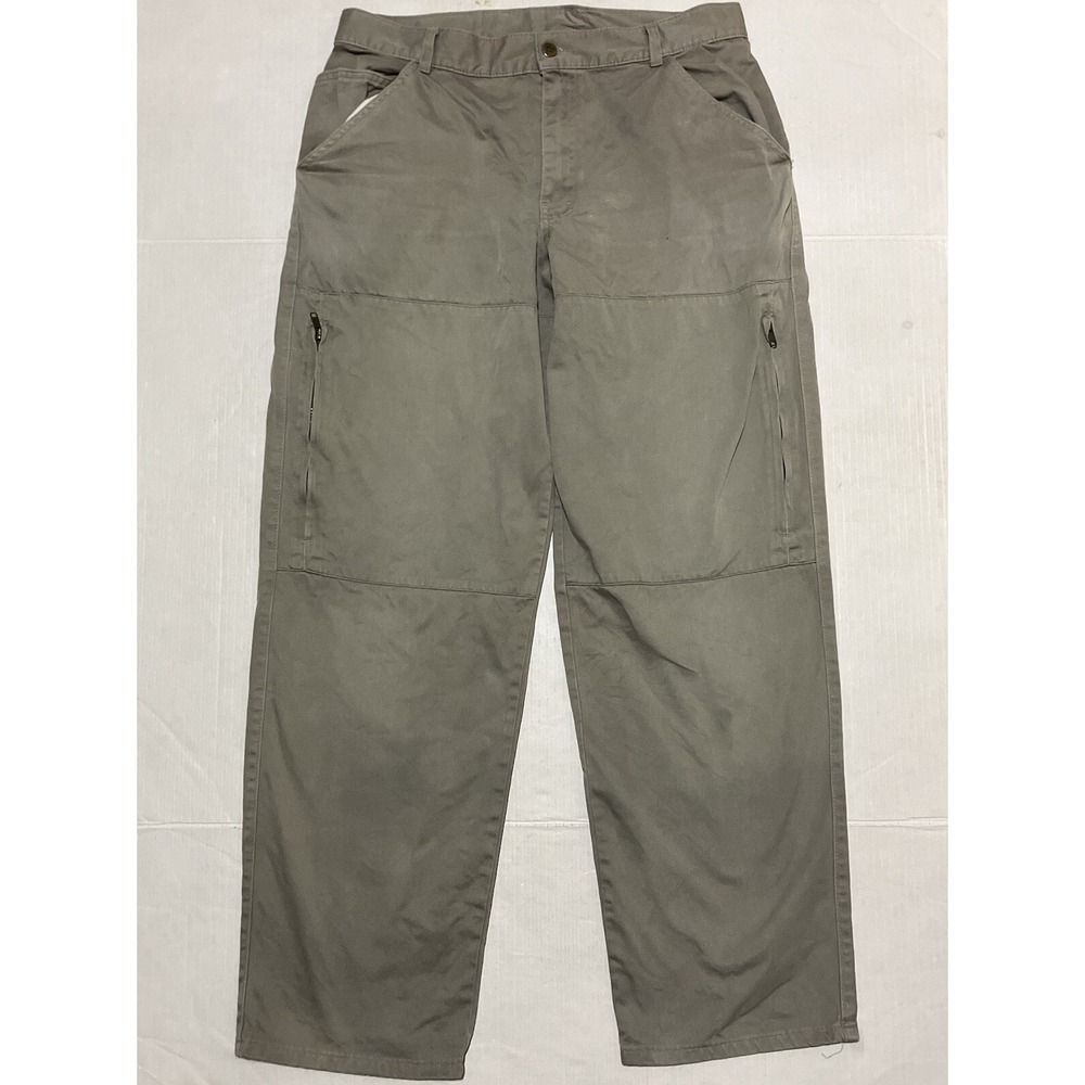Vintage exhaust jeans Double Knee Cargo hip hop Work Gray Loose Fit Size 34 X 32